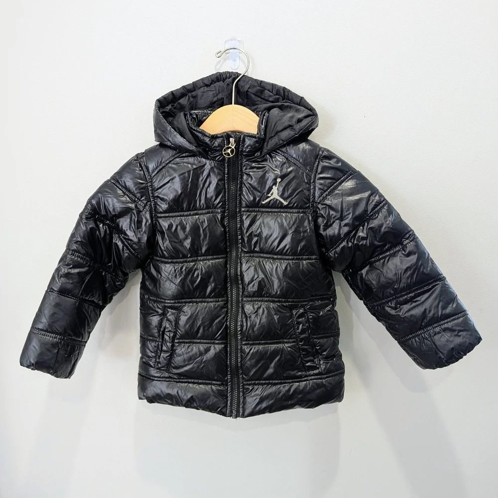 Jordan Kids' Hooded Zip-Up Puffer Jacket Size 4-5 - Picture 1 of 4